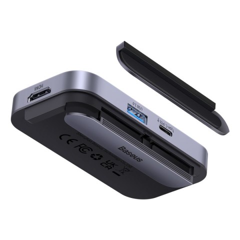 6w1 Rozdzielacz portów PadJoy HUB USB do tabletu smartfona USB-C HDMI SD TF ciemnoszary BASEUS 6w1 Rozdzielacz portów PadJoy HUB USB do tabletu smartfona USB-C HDMI SD TF ciemnoszary BASEUS