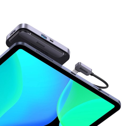 6w1 Rozdzielacz portów PadJoy HUB USB do tabletu smartfona USB-C HDMI SD TF ciemnoszary BASEUS 6w1 Rozdzielacz portów PadJoy HUB USB do tabletu smartfona USB-C HDMI SD TF ciemnoszary BASEUS