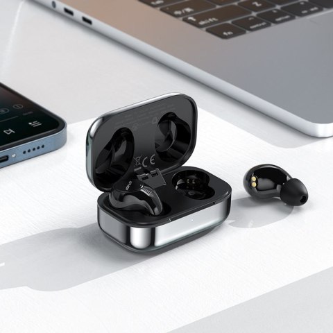 Gamingowe słuchawki bezprzewodowe dokanałowe TWS Bluetooth 5.2 wodoodporne IPX4 srebrny ACEFAST Gamingowe słuchawki bezprzewodowe dokanałowe TWS Bluetooth 5.2 wodoodporne IPX4 srebrny ACEFAST