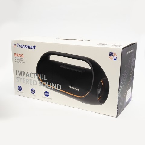 Głośnik bezprzewodowy Bluetooth Bang wodoodporny 60W z funkcją Powerbank czarny Tronsmart Głośnik bezprzewodowy Bluetooth Bang wodoodporny 60W z funkcją Powerbank czarny Tronsmart