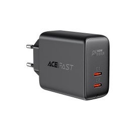 Ładowarka sieciowa 2x USB-C 40W PPS PD QC 3.0 AFC FCP czarny ACEFAST