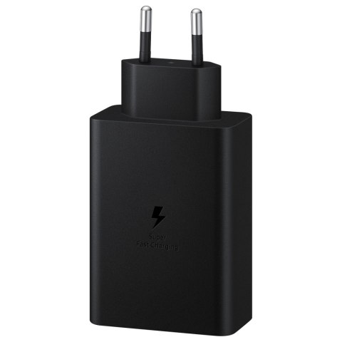 Ładowarka sieciowa 2x USB-C i 1x USB PPS PD 65W QC 3.0 AFC FCP czarny SAMSUNG Ładowarka sieciowa 2x USB-C i 1x USB PPS PD 65W QC 3.0 AFC FCP czarny SAMSUNG