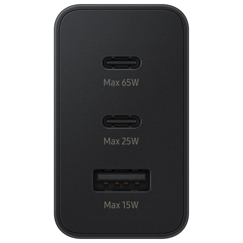 Ładowarka sieciowa 2x USB-C i 1x USB PPS PD 65W QC 3.0 AFC FCP czarny SAMSUNG Ładowarka sieciowa 2x USB-C i 1x USB PPS PD 65W QC 3.0 AFC FCP czarny SAMSUNG