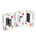 Pojemny powerbank 20000mAh z 3 wbudowanymi kablami USB-C microUSB Lightning biały DUDAO