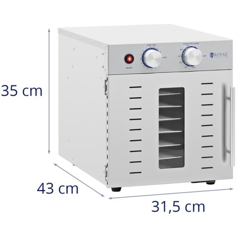Profesjonalna suszarka dehydrator do żywności 8 rusztów 29x29cm 22L 800W Royal Catering Profesjonalna suszarka dehydrator do żywności 8 rusztów 29x29cm 22L 800W Royal Catering