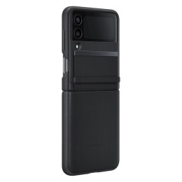Skórzane etui pokrowiec do Galaxy Z Flip4 Flap Leather Cover czarny SAMSUNG