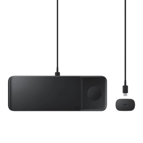 Stacja ładująca TRIO do telefonów Galaxy Watch słuchawek TWS + kabel USB-C czarny SAMSUNG Stacja ładująca TRIO do telefonów Galaxy Watch słuchawek TWS + kabel USB-C czarny SAMSUNG