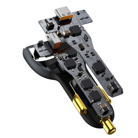 Szybka ładowarka samochodowa USB USB-C 160W PPS Quick Charge 5 PD szary BASEUS Szybka ładowarka samochodowa USB USB-C 160W PPS Quick Charge 5 PD szary BASEUS