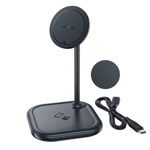 2w1 Ładowarka bezprzewodowa Qi 15W i stojak podstawka do iPhone i Apple AirPods E6 czarny ACEFAST 2w1 Ładowarka bezprzewodowa Qi 15W i stojak podstawka do iPhone i Apple AirPods E6 czarny ACEFAST