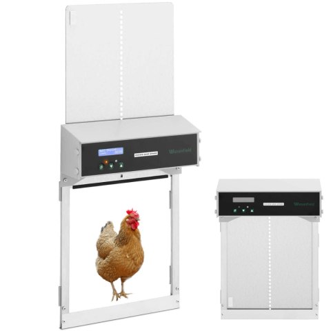 Automatyczna klapa drzwi do kurnika z czujnikiem światła 6 V LCD WIESENFIELD Automatyczna klapa drzwi do kurnika z czujnikiem światła 6 V LCD WIESENFIELD