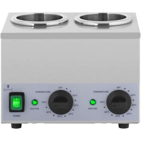 Podgrzewacz do butelek sosów na ciepło 2x 1L 40-90C 400W Royal Catering Podgrzewacz do butelek sosów na ciepło 2x 1L 40-90C 400W Royal Catering