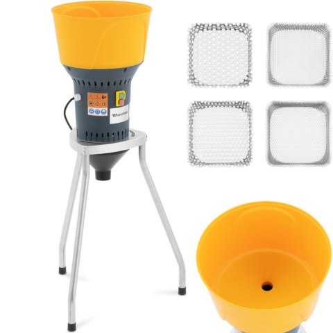 Śrutownik do zboża kukurydzy grochu z podstawą 60 l 400 kg/h 1300 W WIESENFIELD Śrutownik do zboża kukurydzy grochu z podstawą 60 l 400 kg/h 1300 W WIESENFIELD