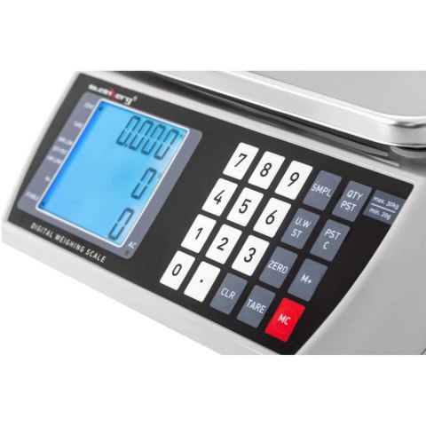 Waga sklepowa handlowa licząca LCD 22.3 x 17.4 cm 30 kg / 1 g Steinberg Systems Waga sklepowa handlowa licząca LCD 22.3 x 17.4 cm 30 kg / 1 g Steinberg Systems