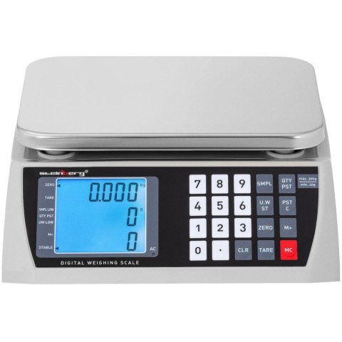 Waga sklepowa handlowa licząca LCD 22.3 x 17.4 cm 30 kg / 1 g Steinberg Systems Waga sklepowa handlowa licząca LCD 22.3 x 17.4 cm 30 kg / 1 g Steinberg Systems