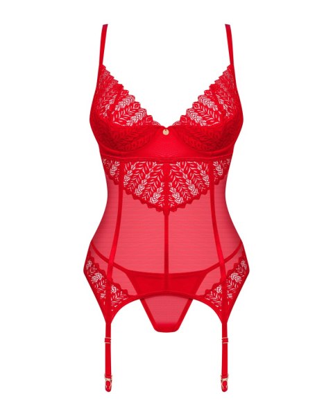 Gorset Ingridia + stringi GRATIS! Czerwony XL/XXL