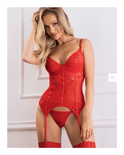 Gorset Ingridia + stringi GRATIS! Czerwony XL/XXL