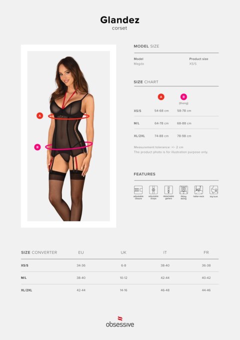 Gorset Glandez Czarny M/L Gorset Glandez Czarny M/L