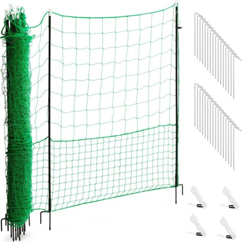 Siatka elektryzująca ogrodzenie ochronne hodowlane dla kur drobiu 1,25 x 25 m WIESENFIELD