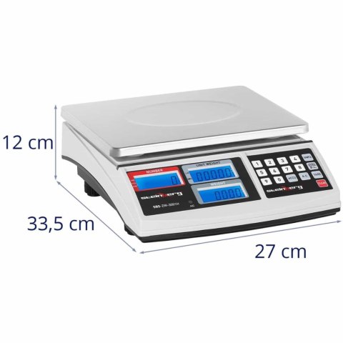 Waga kontrolna zliczająca sztuki SBS-ZW-3001H LCD do 30kg Steinberg Systems Waga kontrolna zliczająca sztuki SBS-ZW-3001H LCD do 30kg Steinberg Systems