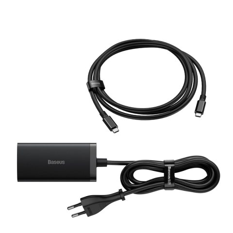 2w1 Ładowarka sieciowa GaN5 Pro + HUB konwerter HDMI 4K 2x USB-C USB-A czarny BASEUS 2w1 Ładowarka sieciowa GaN5 Pro + HUB konwerter HDMI 4K 2x USB-C USB-A czarny BASEUS