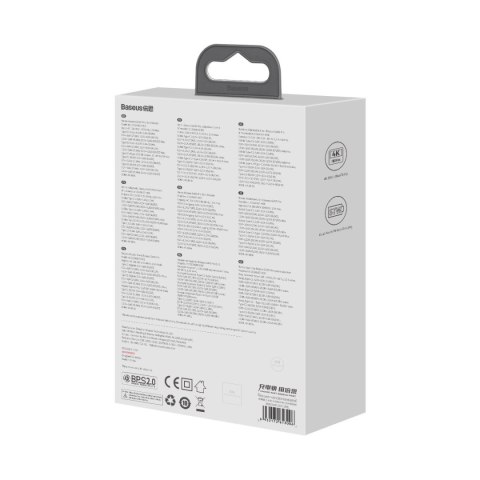 2w1 Ładowarka sieciowa GaN5 Pro + HUB konwerter HDMI 4K 2x USB-C USB-A czarny BASEUS 2w1 Ładowarka sieciowa GaN5 Pro + HUB konwerter HDMI 4K 2x USB-C USB-A czarny BASEUS