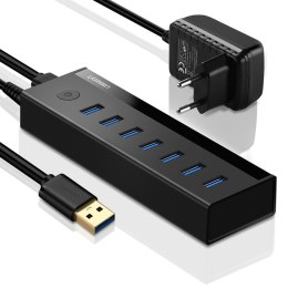 7w1 HUB rozdzielacz adapter USB-A do 7x USB-A 5Gb/s czarny UGREEN