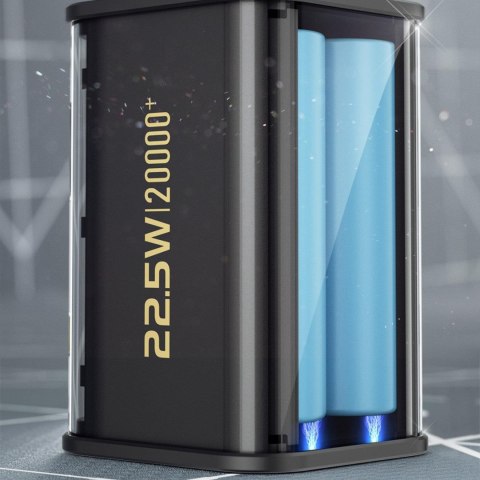 Powerbank K16Pro 20000mAh USB-A USB-C 22.5W PD czarny DUDAO Powerbank K16Pro 20000mAh USB-A USB-C 22.5W PD czarny DUDAO