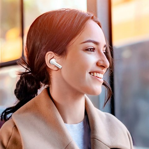 Słuchawki bezprzewodowe Bluetooth TWS ANC WS106 HiTune T3 białe UGREEN Słuchawki bezprzewodowe Bluetooth TWS ANC WS106 HiTune T3 białe UGREEN