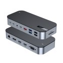 HUB Adapter M52 USB-CUSB-A HDMI VGA DP SD TF RJ45 AUX PD szary CHOETECH