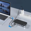 HUB Adapter M52 USB-CUSB-A HDMI VGA DP SD TF RJ45 AUX PD szary CHOETECH