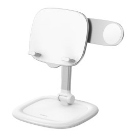 Regulowany stojak podstawka na tablet i telefon Seashell Series biały BASEUS
