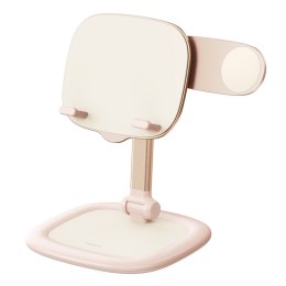 Regulowany stojak podstawka na tablet i telefon Seashell Series różowy BASEUS