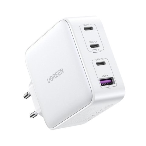 Szybka ładowarka GaN 3x USB-C USB 100W PPS PD Power Delivery biała UGREEN Szybka ładowarka GaN 3x USB-C USB 100W PPS PD Power Delivery biała UGREEN