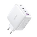 Szybka ładowarka GaN 3x USB-C USB 100W PPS PD Power Delivery biała UGREEN