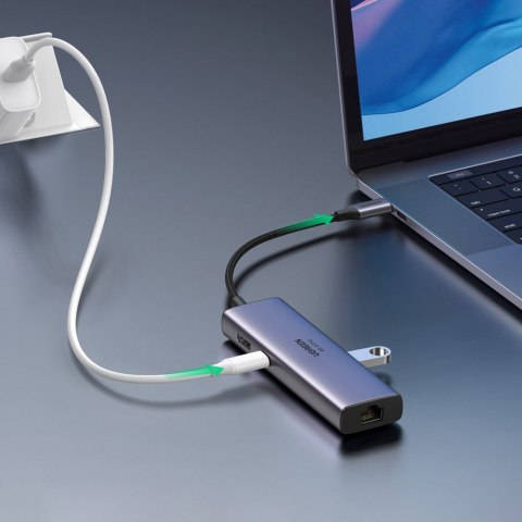 7w1 wielofunkcyjny HUB USB-C - 2x USB HDMI 4K czytnik kart SD i TF USB-C RJ45 1Gbps szary UGREEN 7w1 wielofunkcyjny HUB USB-C - 2x USB HDMI 4K czytnik kart SD i TF USB-C RJ45 1Gbps szary UGREEN