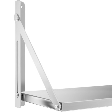 Półka ścienna gastronomiczna składana ze stali nierdzewnej do 40 kg 100 x 30 cm Royal Catering Półka ścienna gastronomiczna składana ze stali nierdzewnej do 40 kg 100 x 30 cm Royal Catering