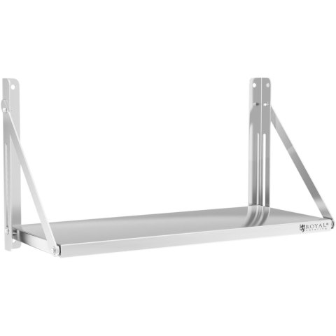 Półka ścienna gastronomiczna składana ze stali nierdzewnej do 40 kg 80 x 30 cm Royal Catering Półka ścienna gastronomiczna składana ze stali nierdzewnej do 40 kg 80 x 30 cm Royal Catering