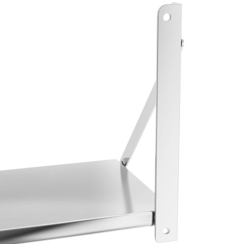 Półka ścienna gastronomiczna składana ze stali nierdzewnej do 40 kg 80 x 30 cm Royal Catering Półka ścienna gastronomiczna składana ze stali nierdzewnej do 40 kg 80 x 30 cm Royal Catering