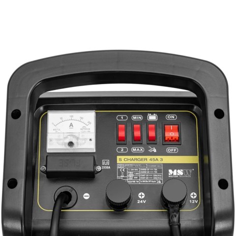 Prostownik samochodowy warsztatowy z rozruchem awaryjnym 12/24 V 70 A MSW Prostownik samochodowy warsztatowy z rozruchem awaryjnym 12/24 V 70 A MSW