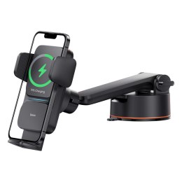 Ładowarka indukcyjna USB uchwyt samochodowy do telefonu na przyssawkę - czarny BASEUS
