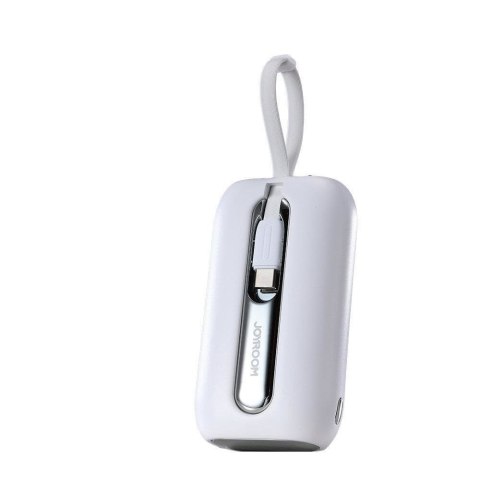 Powerbank 10000mAh Colorful Series 22.5W z kablami USB-C i Iphone Lightning biały JOYROOM Powerbank 10000mAh Colorful Series 22.5W z kablami USB-C i Iphone Lightning biały JOYROOM