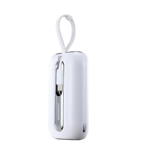 Powerbank 10000mAh Colorful Series 22.5W z kablami USB-C i Iphone Lightning biały JOYROOM Powerbank 10000mAh Colorful Series 22.5W z kablami USB-C i Iphone Lightning biały JOYROOM