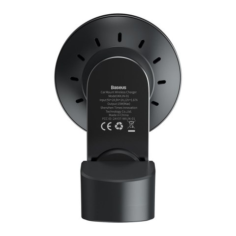 Samochodowy uchwyt magnetyczny indukcyjna ładowarka Qi 15W MagSafe do iPhone czarny BASEUS Samochodowy uchwyt magnetyczny indukcyjna ładowarka Qi 15W MagSafe do iPhone czarny BASEUS