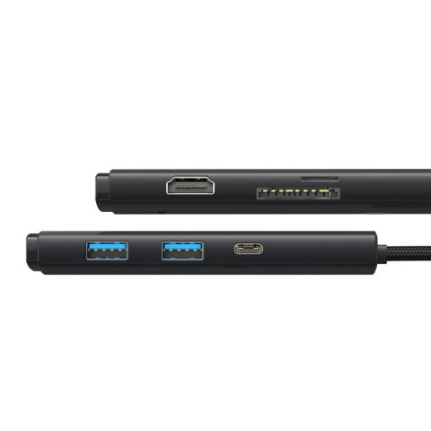 Wielofunkcyjny HUB Lite Series USB-C 2x USB PD HDMI SD/TF czarny BASEUS Wielofunkcyjny HUB Lite Series USB-C 2x USB PD HDMI SD/TF czarny BASEUS