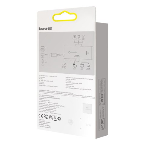 Wielofunkcyjny HUB Lite Series USB-C 2x USB PD HDMI SD/TF czarny BASEUS Wielofunkcyjny HUB Lite Series USB-C 2x USB PD HDMI SD/TF czarny BASEUS