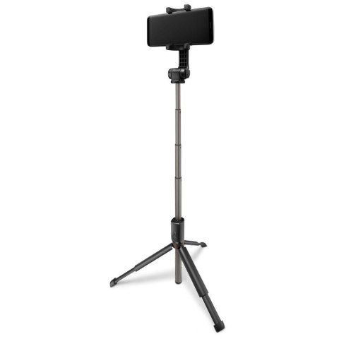 2w1 Kijek teleskopowy Selfie Stick z pilotem i ze statywem stojakiem do telefonu czarny SPIGEN 2w1 Kijek teleskopowy Selfie Stick z pilotem i ze statywem stojakiem do telefonu czarny SPIGEN