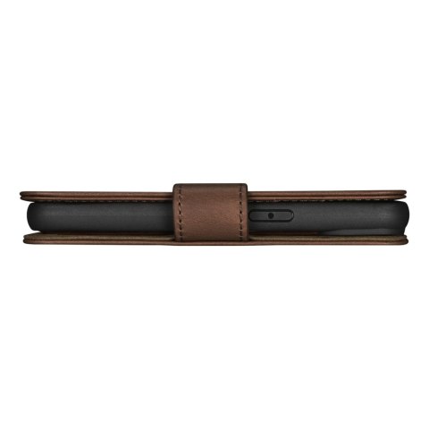 2w1 etui skórzany pokrowiec z klapką iPhone 14 Plus Anti-RFID Oil Wax Wallet Case ciemno-brązowy ICARER 2w1 etui skórzany pokrowiec z klapką iPhone 14 Plus Anti-RFID Oil Wax Wallet Case ciemno-brązowy ICARER