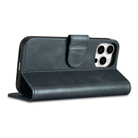 2w1 etui skórzany pokrowiec z klapką iPhone 14 Pro Max Anti-RFID Oil Wax Wallet Case niebieski ICARER 2w1 etui skórzany pokrowiec z klapką iPhone 14 Pro Max Anti-RFID Oil Wax Wallet Case niebieski ICARER