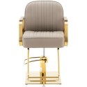 Fotel fryzjerski barberski kosmetyczny z podnóżkiem Physa STAUNTON - szary ze złotem Physa