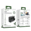 Ładowarka sieciowa wtyczka angielska UK GaN 65W 1x USB 2x USB-C PD czarna ACEFAST